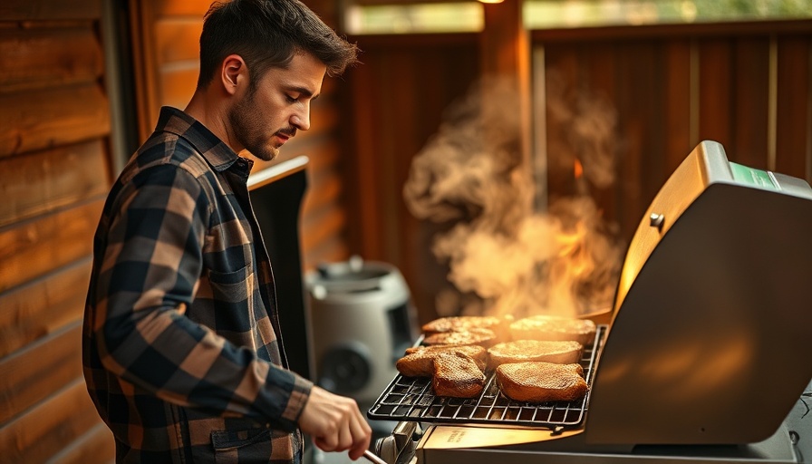 Grilling meat on gas grill confirming Gasgrill Sicherheit Checks in outdoor setting.