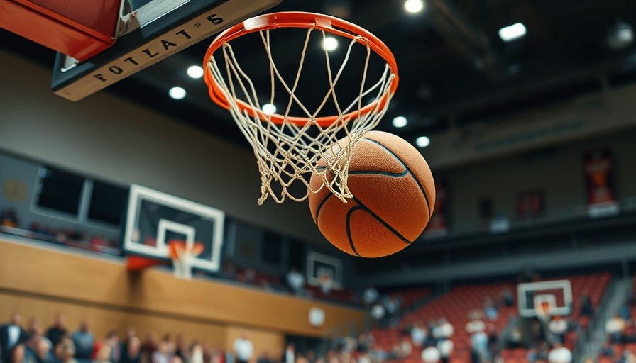 Basketball swishing through hoop, capturing live NBA Finals action.