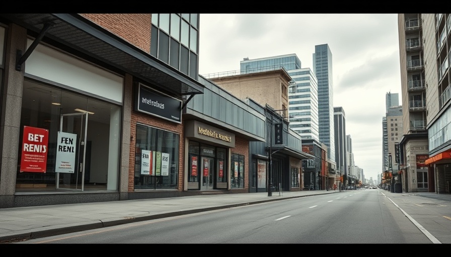 Ödnis in der Innenstadt with empty storefronts for rent