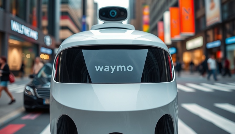 Waymo-Robotaxis sensor array in a city setting, showcasing advanced technology.