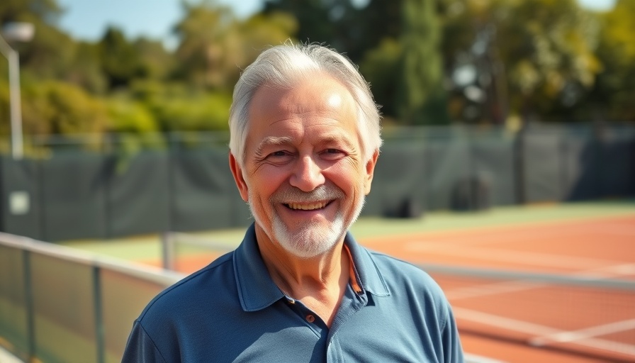 Tennisclub Bad Oldesloe member smiling by the courts.