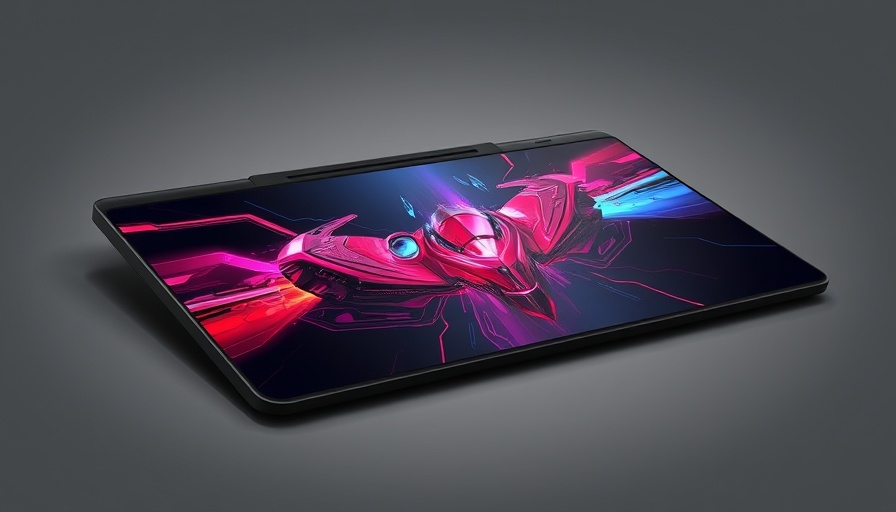 Sleek Redmagic Astra Gaming Tablet with futuristic design and artwork.