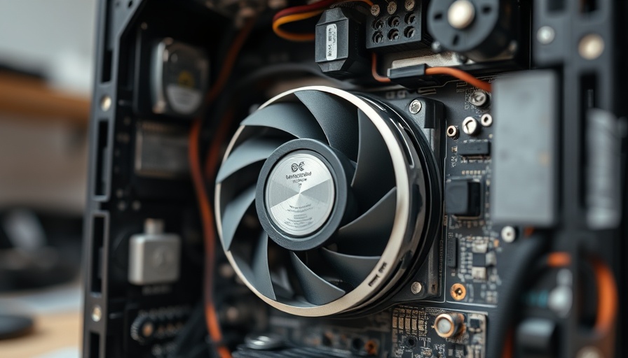 Intricate view of a device's internal components, highlighting complexity.