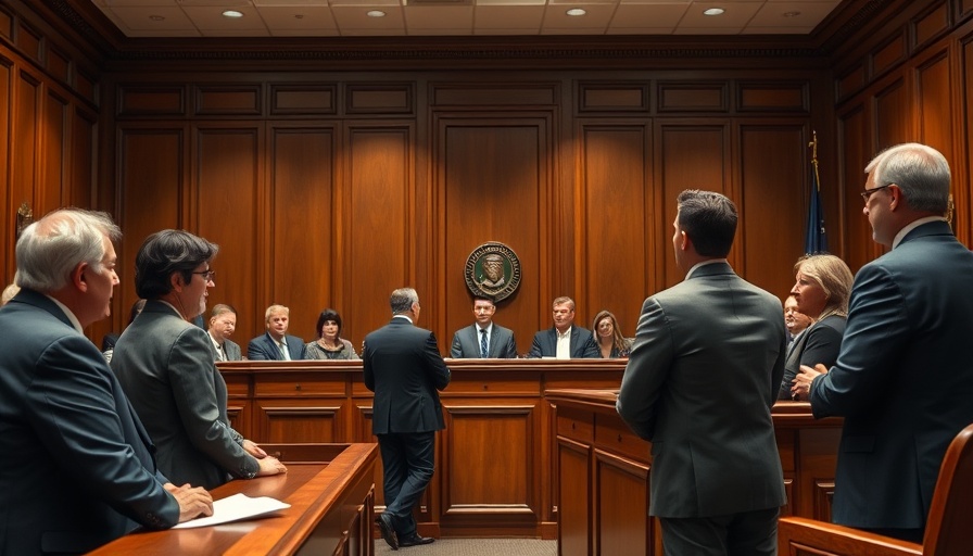 Courtroom scene at Amtsgericht Hamburg-Altona with people in discussion.