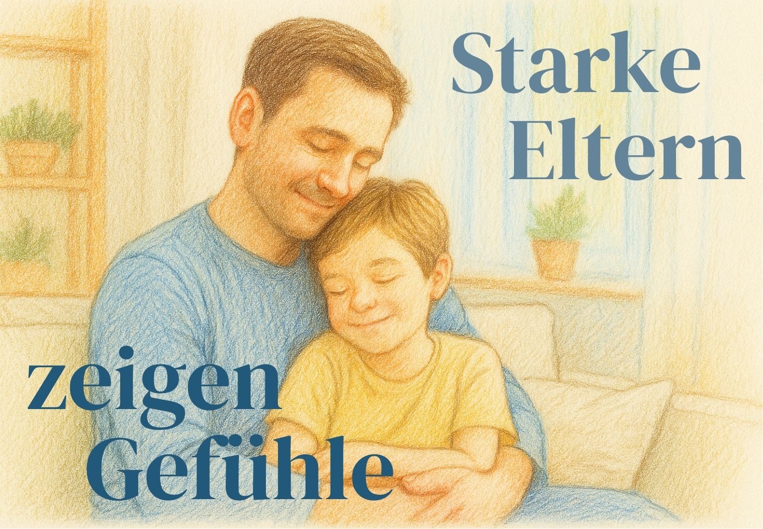 Eltern zeigen Stärke und Respekt in harmonischer Erziehungsszene im Kinderzimmer.