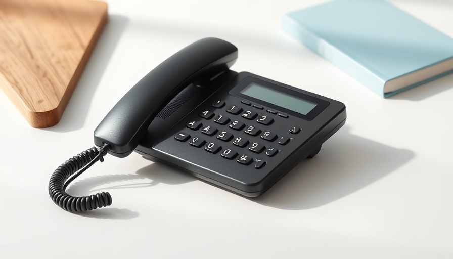 Sleek DECT phone for Fritzbox on white surface.