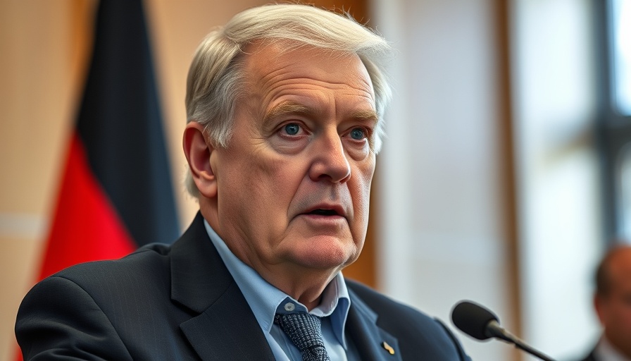 Johann Wadephul Außenminister speaking at a press conference indoors.