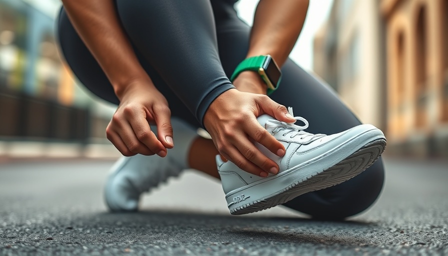 Samsung One UI 8 Watch Gesundheitsfunktionen on athletic person tying shoe.