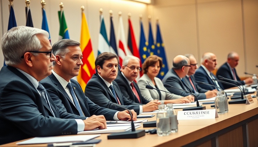 Officials discussing Staatstrojaner und Registrierungspflicht at a conference.