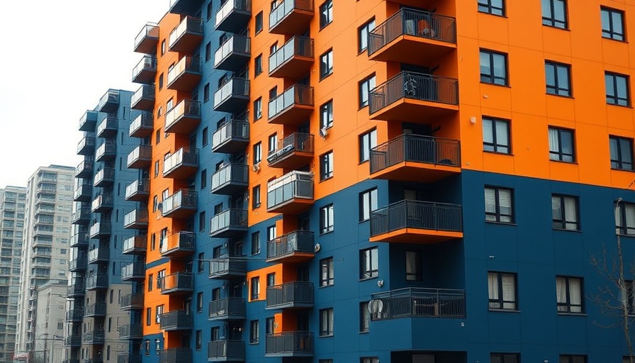 Modern apartment building with balconies, Datenschutz Immobilien-KI Berlin