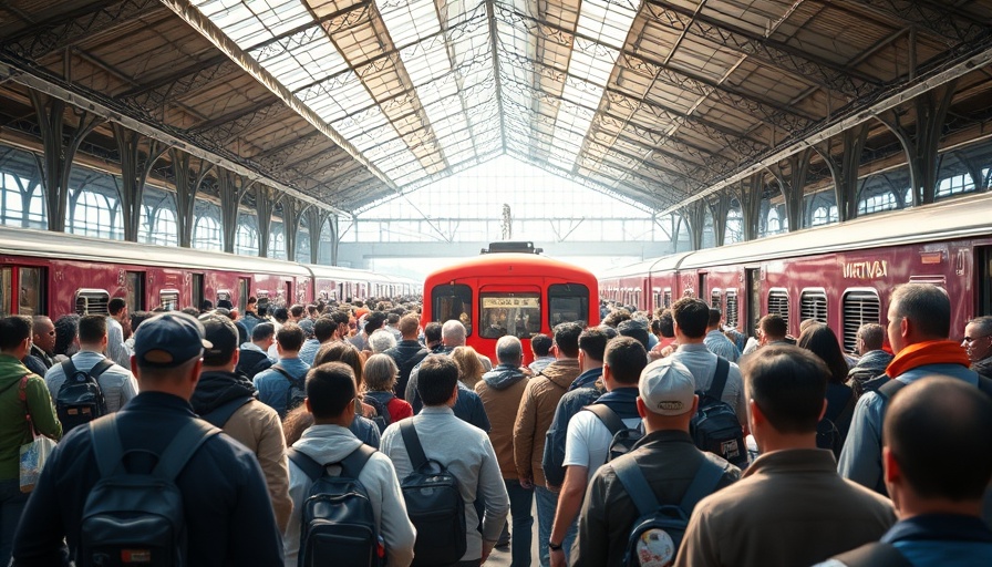 Disruption on Hamburg-Lübeck railway: crowded train station scene.