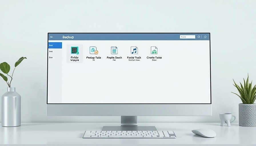 Iperius Backup software interface with backup options.