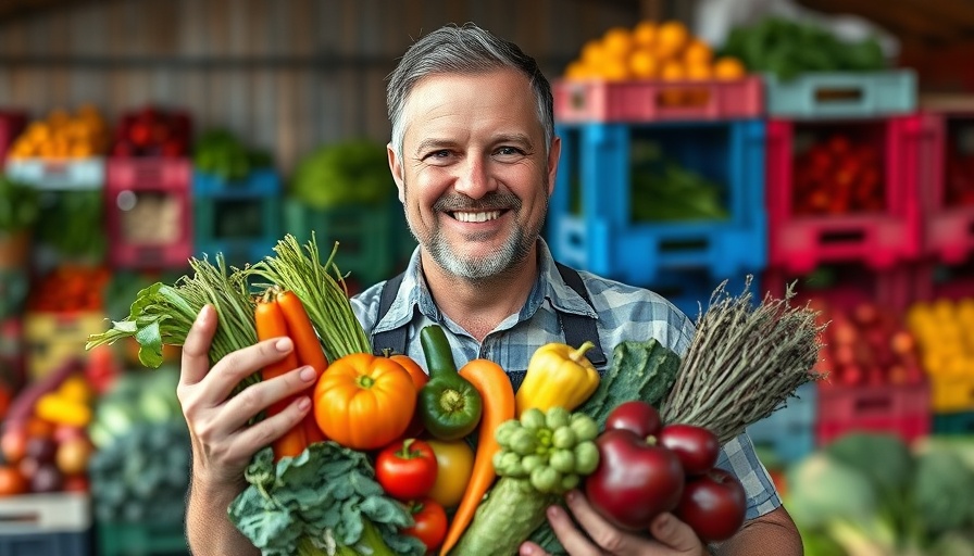 Gemüseanbau in Stormarn featuring a farmer with vegetables.