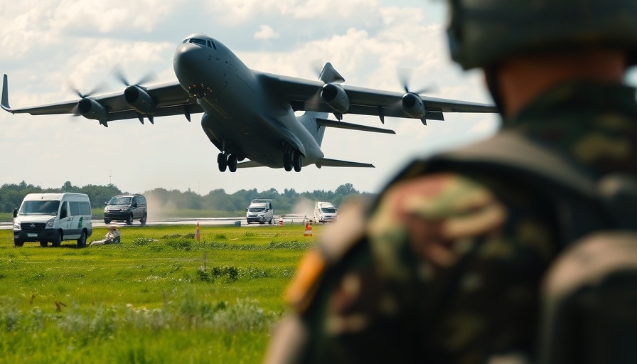 Military aircraft taking off at Tag der Bundeswehr Jagel event.