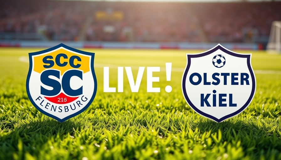 SC Weiche Flensburg gegen Holstein Kiel Livestream announcement on grass.