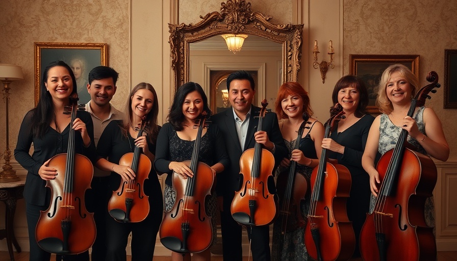 Musicians with string instruments in a classical setting representing Musethica klassische Musik in Kliniken.