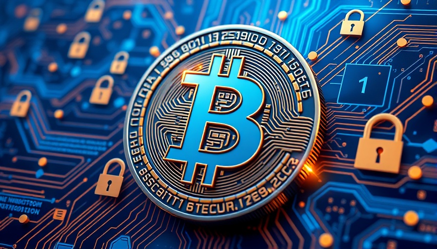 Bitcoin und Cybersicherheit symbolisiert durch digitale Schlösser und Code.