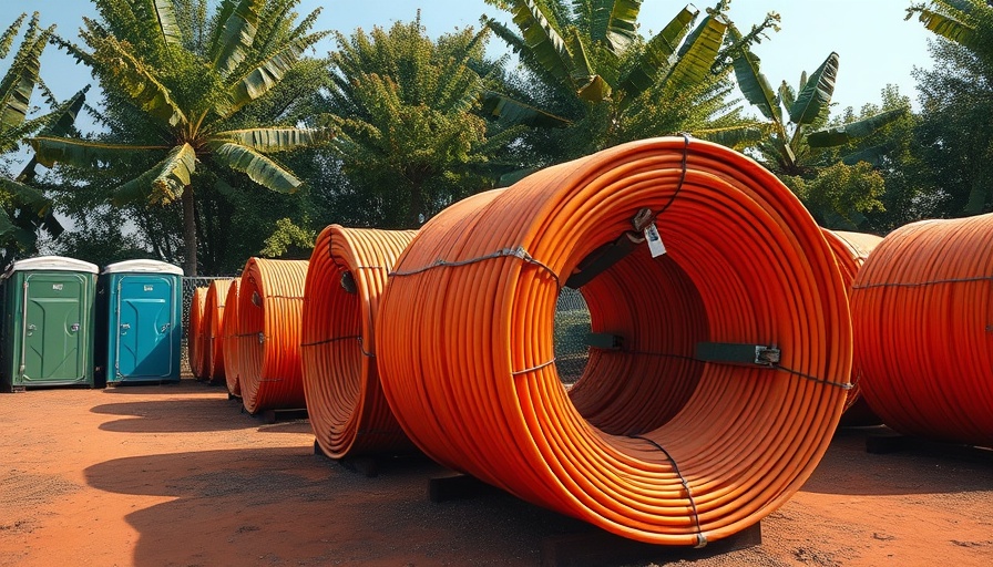 Orange cable reels for Glasfaserausbau in Deutschland