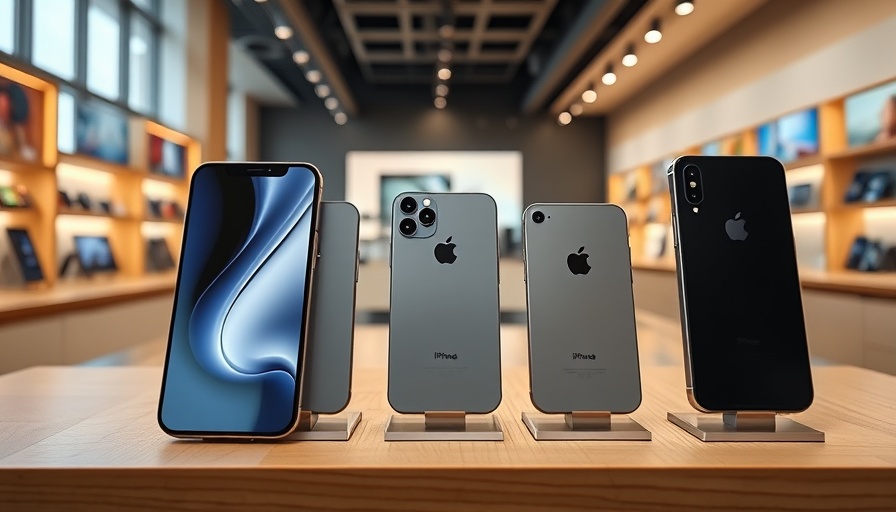 Gründe für den Kauf neuer iPhones: iPhones im Laden ausgestellt.