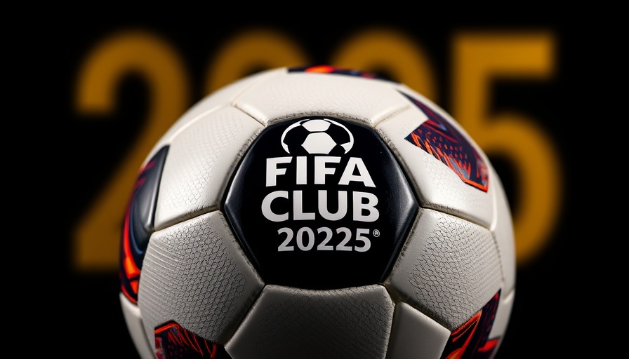 FIFA Club World Cup ball against dark backdrop with 2025 logo.