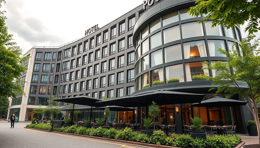 Modern Hotel an der Elbe Restaurant with outdoor seating.
