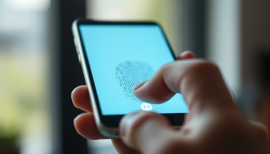Fingerabdruck auf Smartphone zur Sicherheitsfreischaltung.