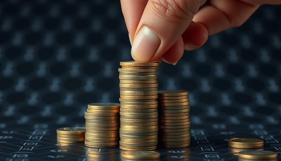 US-Investitionen deutsche Gründer, coin stacks on hexagonal grid.