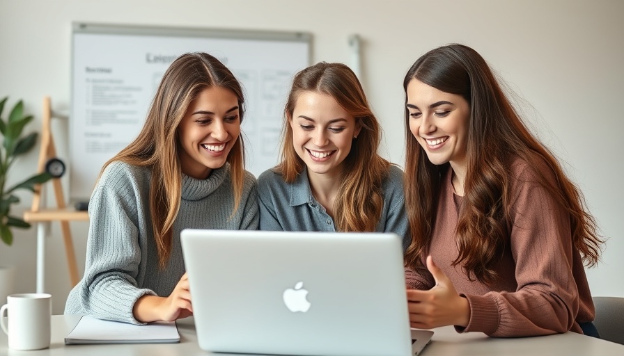 Two women collaborating on laptop for digital journalism scholarship.
