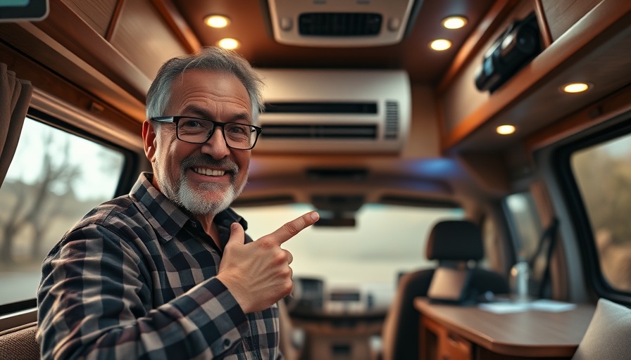 BougeRV mobile Klimaanlage für Camping im Camper van Innenraum.