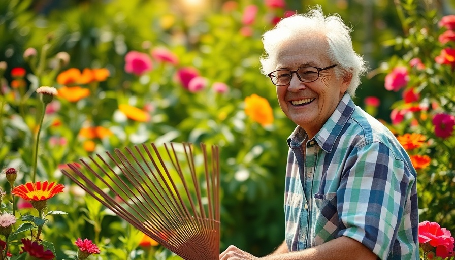 Joyful gardener in Kleingärten Altona