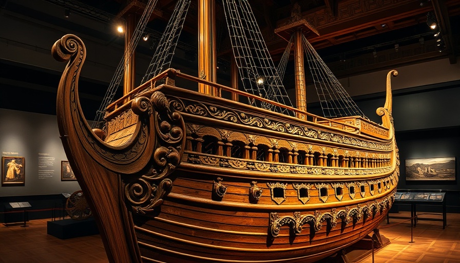 Restorierter Vasa Schiff ausgestellt im Museum, Detailansicht.