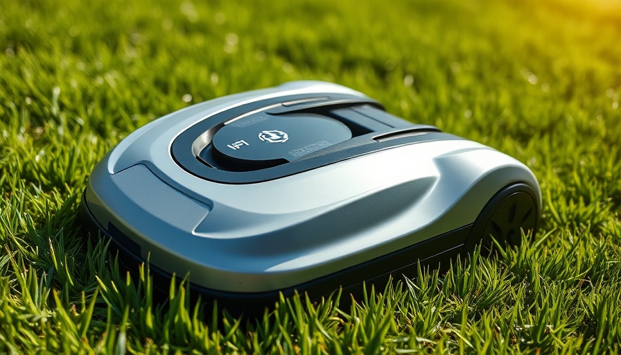 Yuka Mini 700 Mähroboter on grass cutting