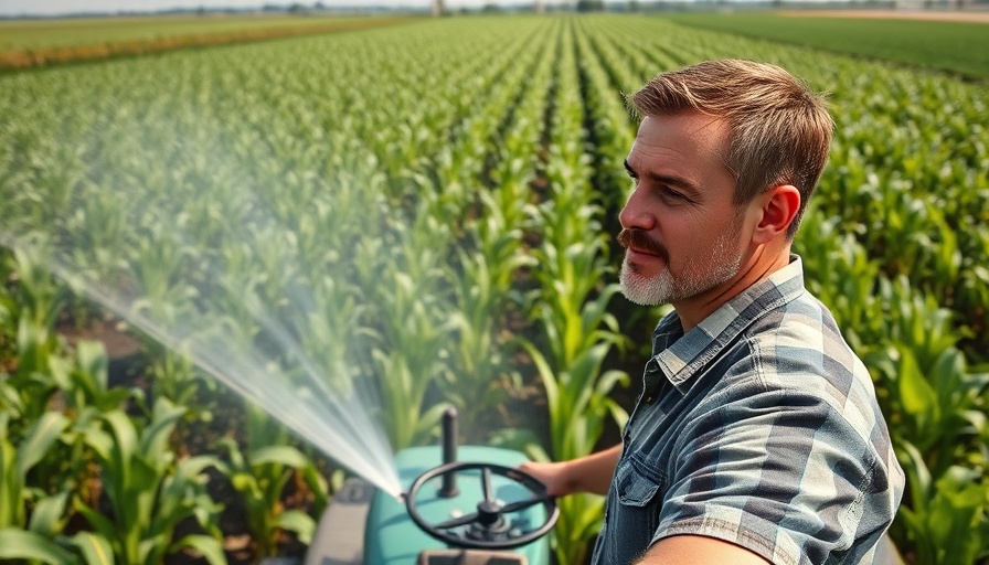 Agriculture in Stormarn: Farmer managing cornfield irrigation.