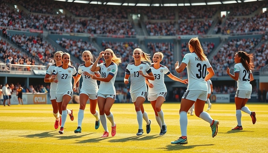 Frauen-EM 2025: Female soccer players celebrating on the field.