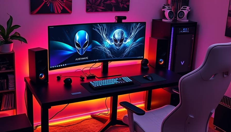 Neue Gaming-Monitore von Alienware in a sleek gaming setup.
