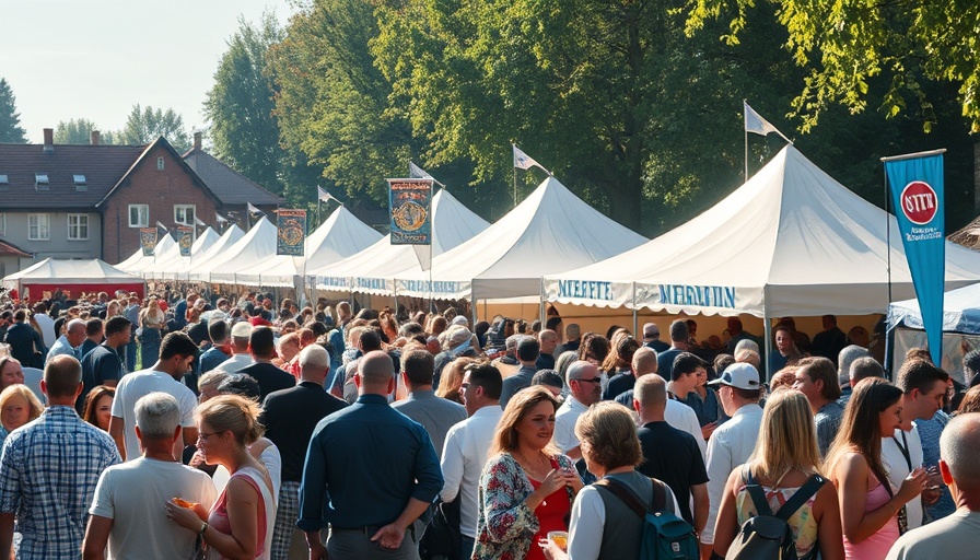 Crowd at Marktfête in Glinde enjoying food and festivities.
