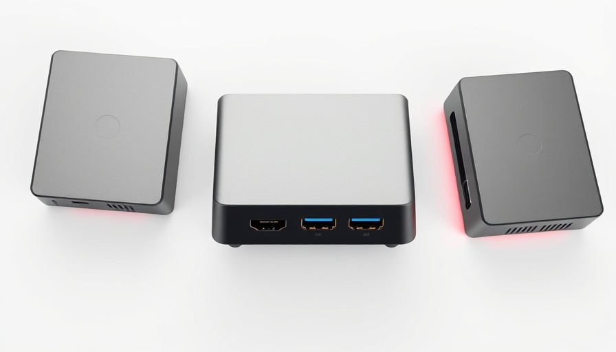 Compact Mini-PCs showcasing ports and edge lighting under 200 Euro.