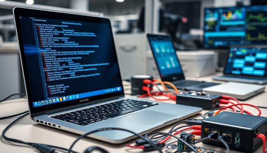 Bluetooth-Hack PerfektBlue setup with laptop and device on desk