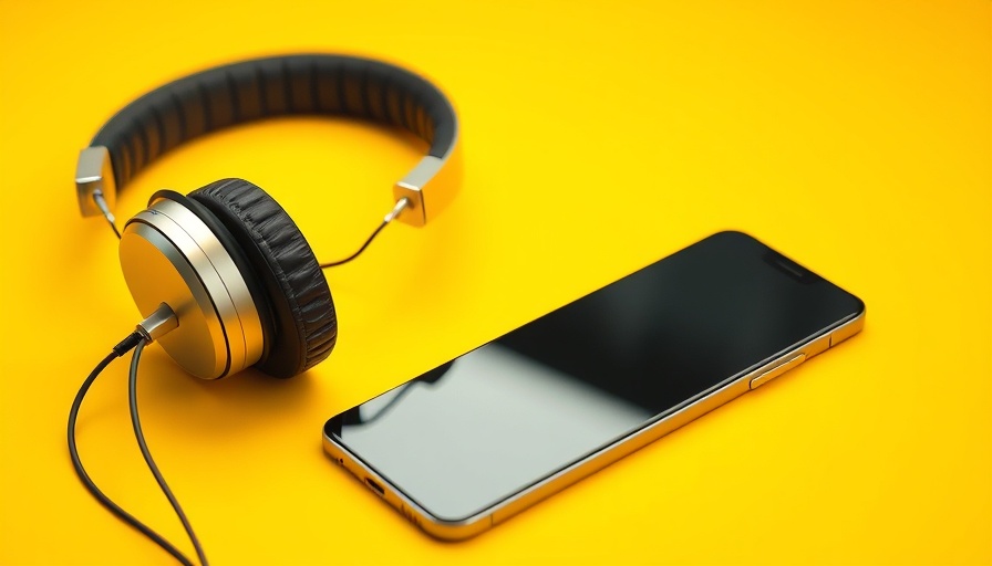 Modern Nothing Headphone 1 and smartphone on vibrant yellow background.
