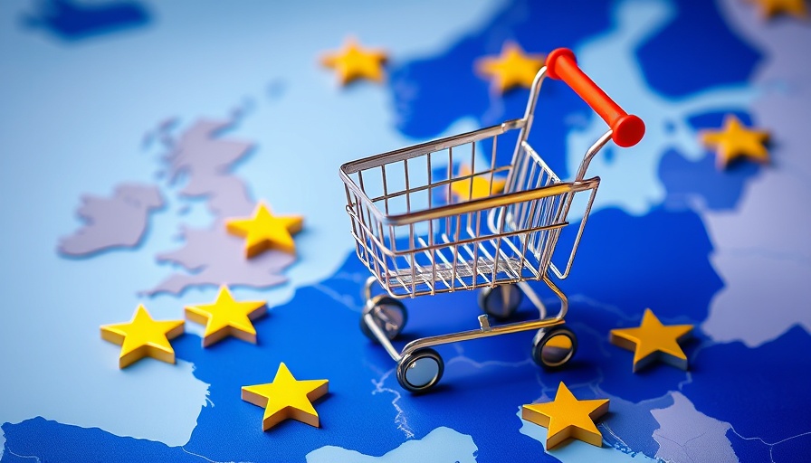 EU online dispute resolution symbol with stars and shopping cart.