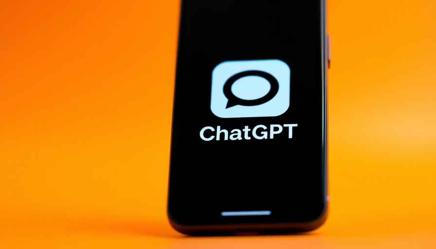 Smartphone displaying ChatGPT logo on vibrant gradient background, related to 'Krankenstände senken'.