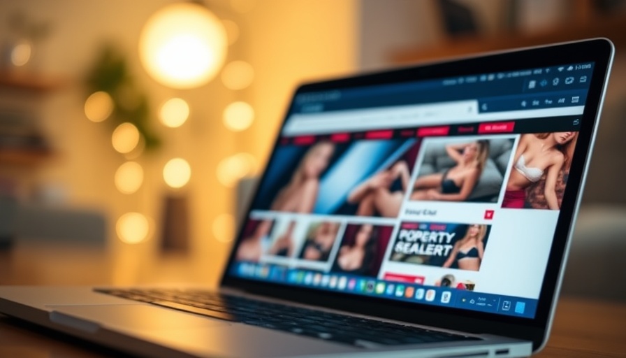 Laptop showing website interface related to Britische Alterskontrollen Pornhub.