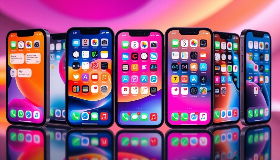 iOS 26 Public Beta on multiple iPhones with diverse interfaces.