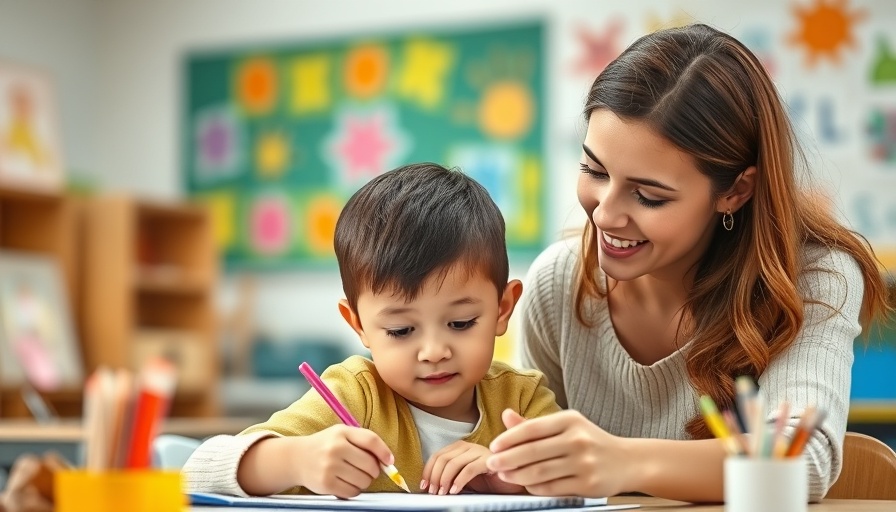 Freiwilligendienst in Eckernförde: young woman supports child in classroom.