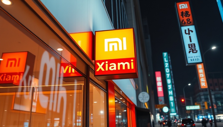 Illuminated Xiaomi store sign at night, beliebteste Xiaomi-Modelle 2025