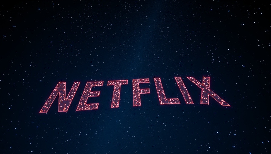 Stars spelling 'Netflix' in a starry night sky, Streaming aus dem All.