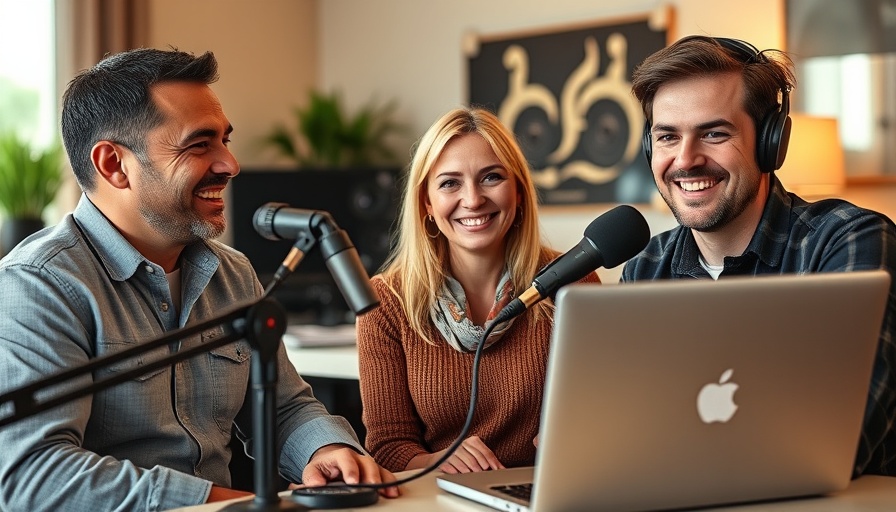 Podcast recording with three people and audio software, Überwachung von Bargeld theme.