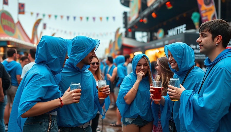 Wacken Open Air 2025 festival attendees in colorful ponchos.
