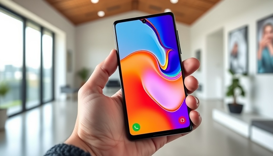 Close-up of Samsung Galaxy Z Fold 7 home screen held in hand during test.