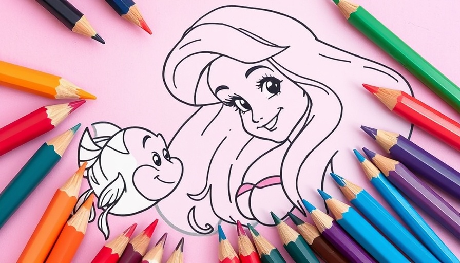 Disney Prinzessinnen Ausmalbilder coloring page with Ariel and Flounder.